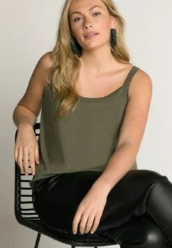 Ulla Popken Podkoszulki - Lodengrün -Lindex 393f9ac2c48f4f93b7611196983314ce