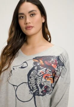 Ulla Popken Bluzka Z Długim Rękawem - Hellgrau Mélange 8 Ulla Popken Bluzka Z Długim Rękawem - Hellgrau Mélange -Lindex 39acb59e42ef440dbcf9b83ac1a9b725