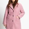 Ulla Popken CURLY - Krótki Płaszcz - Pink Quartz -Lindex 3a26f07934374213b1d95241bd0263aa