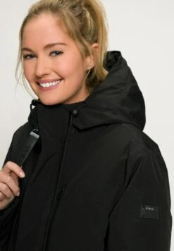 Ulla Popken Kurtka Przeciwdeszczowa - Schwarz -Lindex 3c112eec0f674b9e8e8ceb4cdbbaf1f3