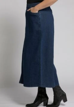 Ulla Popken Spódnica Trapezowa - Dark Blue Denim -Lindex 3d017b7529c241ccb6bbda0807141720