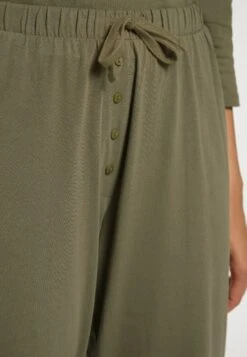 Ulla Popken SIERKNOPEN, ELASTISCHE BAND, ZAKKEN - Spodnie Od Piżamy - Lodengroen -Lindex 3e00b134054d469b905118a2e53a2304
