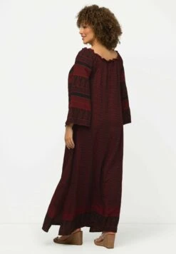 Ulla Popken Długa Sukienka - Rouge Bordeaux -Lindex 3e45fd0780b747cda91513faf83e2496