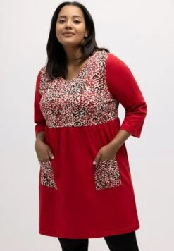 Ulla Popken Sweter - Red Multi