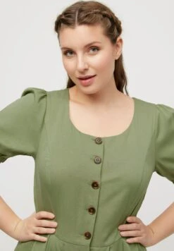 Ulla Popken Długa Sukienka - Light Green -Lindex 4187e2b02f104befaf9db1baf096022b