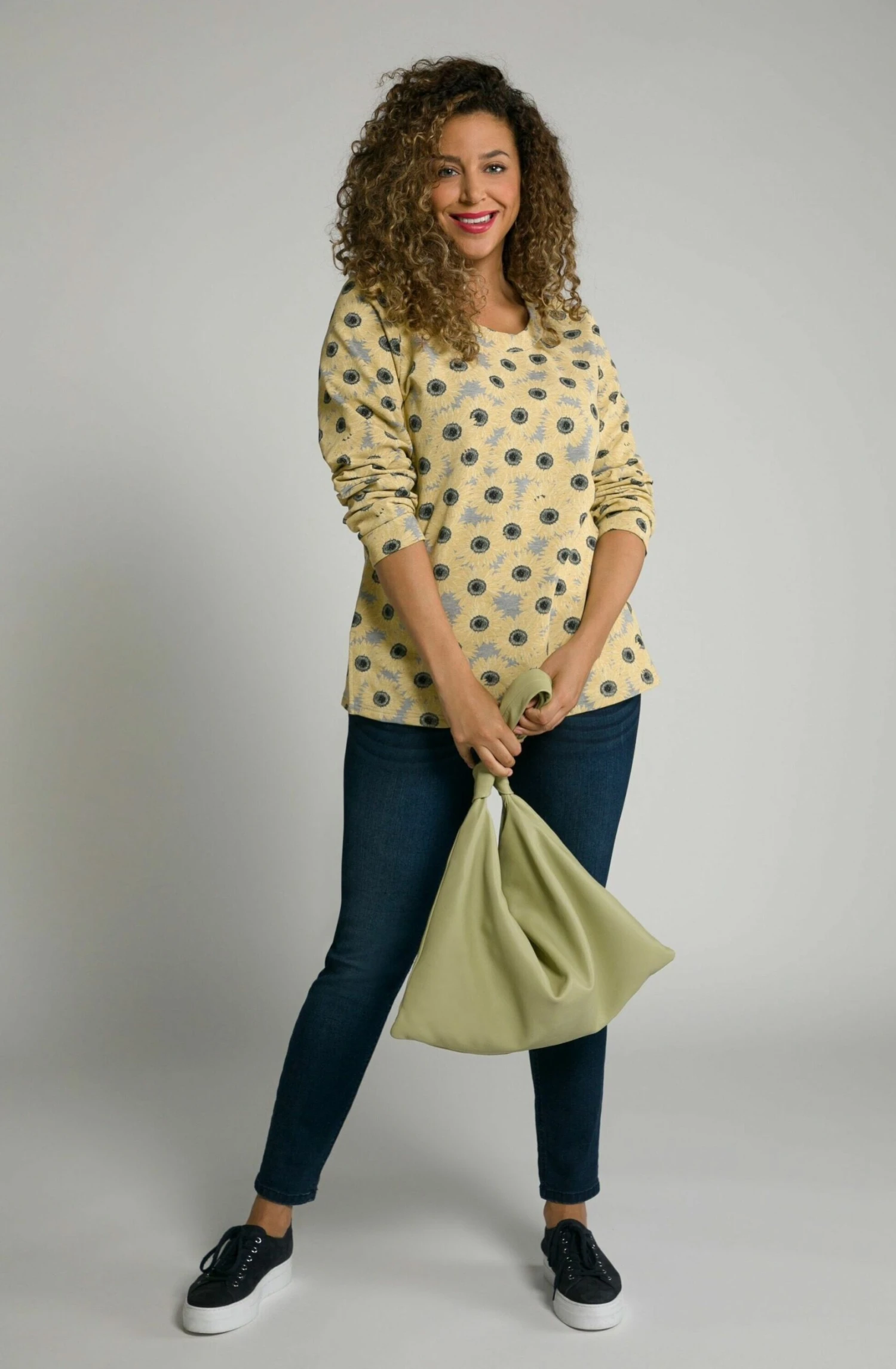 Ulla Popken Bluza - Hellgrau Mélange 4 Ulla Popken Bluza - Hellgrau Mélange - obrazek 2