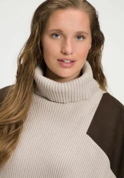 Ulla Popken Sweter - Crème -Lindex 43243022d20046118ce6e155adda57ee