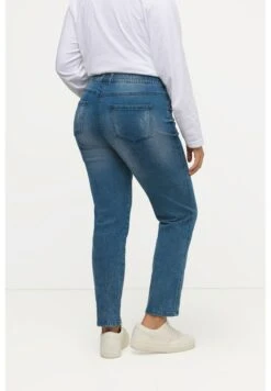 Ulla Popken DISTRESSED SARAH - Jeansy Slim Fit - Blue Denim -Lindex 473f63e465de48f8992b5dd252b6a194