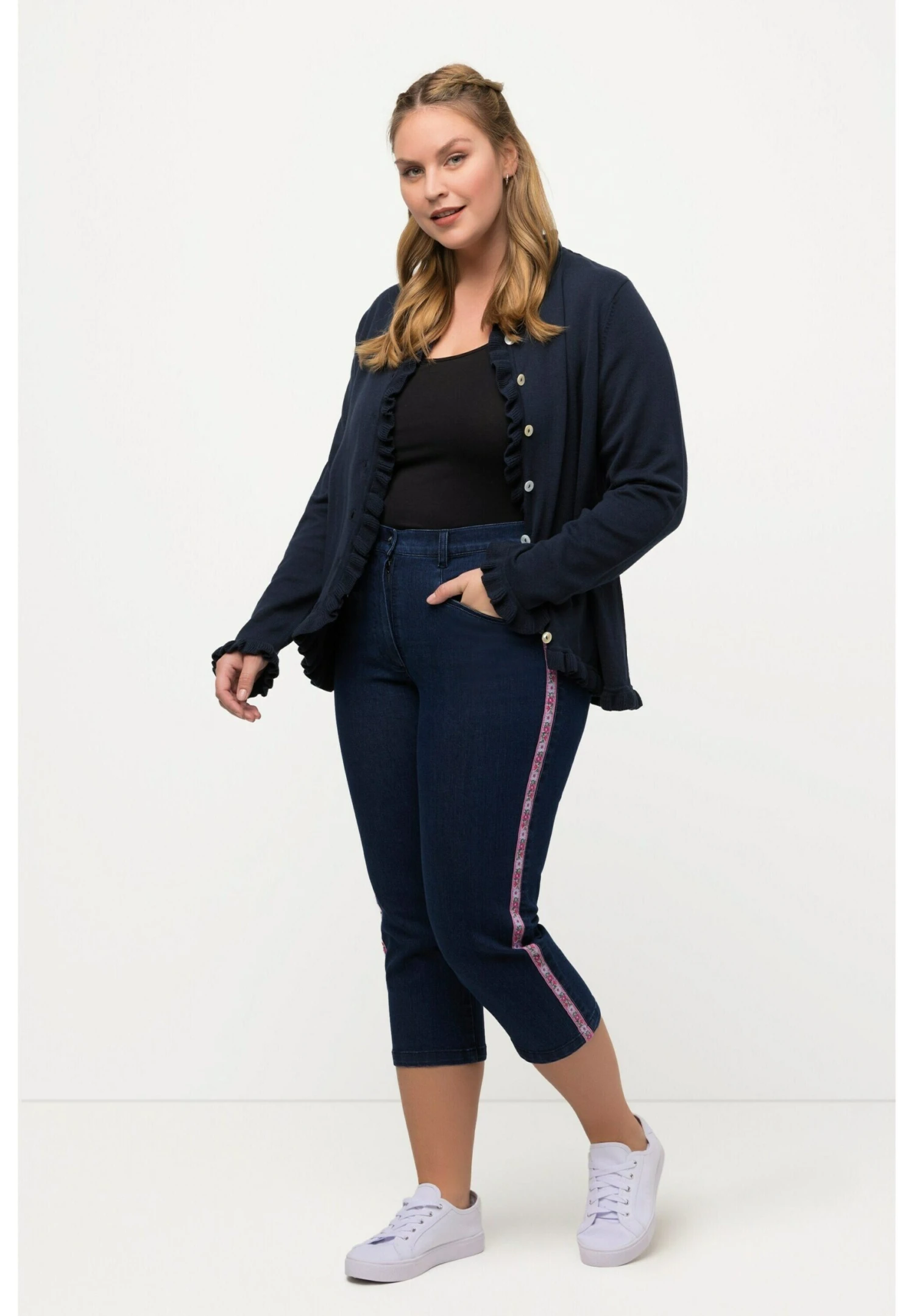 Ulla Popken Jeansy Slim Fit - Jean Bleu Foncé 4 Ulla Popken Jeansy Slim Fit - Jean Bleu Foncé - obrazek 2