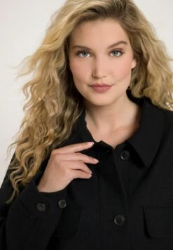 Ulla Popken Klasyczny Płaszcz - Noir -Lindex 48aed573bed7458ba957db54eac5e4e7