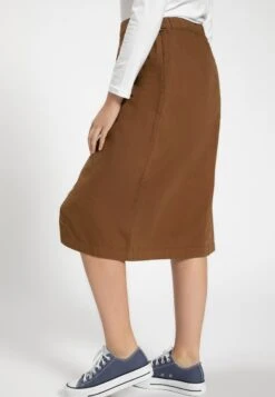Ulla Popken GESP, COMFORTABELE BAND, BIOLOGISCH KATOEN - Spódnica Z Zakładką - Goudbruin -Lindex 4b40bfbac94b4c3a8fd5d5b7c42558d7