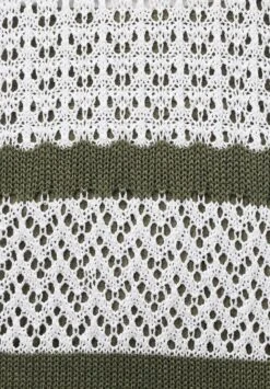 Ulla Popken TUNIQUE RAYÉE COL EN V MANCHES 3/4. - Sweter - Vert Naturel -Lindex 4bc35048c5374293a2376aa072b4d3ad