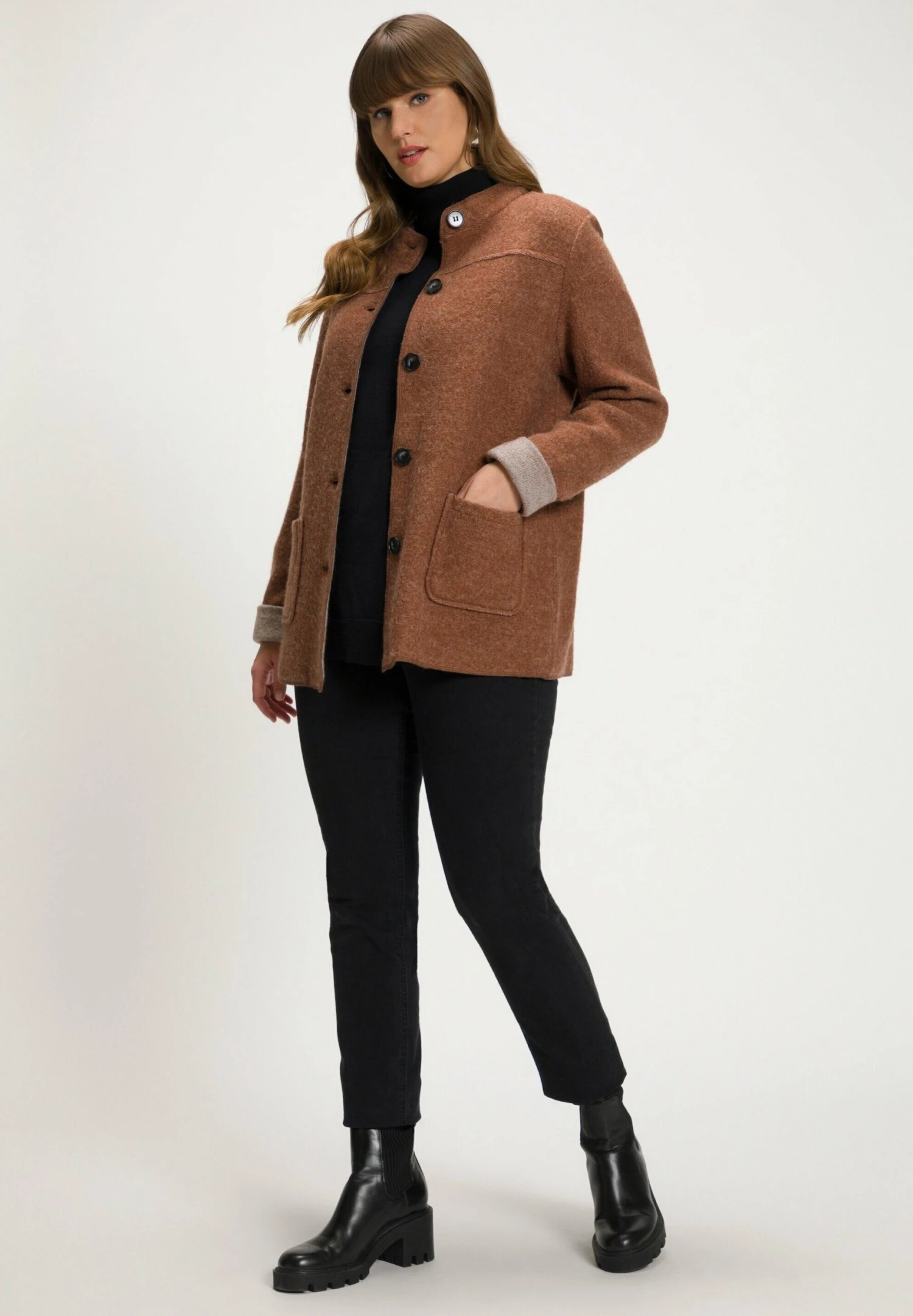 Ulla Popken Kardigan - Rehbraun 4 Ulla Popken Kardigan - Rehbraun - obrazek 2