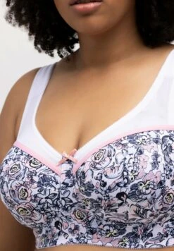 Ulla Popken ROSE - Stanik Sportowy Z Lekkim Wsparciem - Off White -Lindex 4fd5987bb5964048ac1fc362539c2ec6