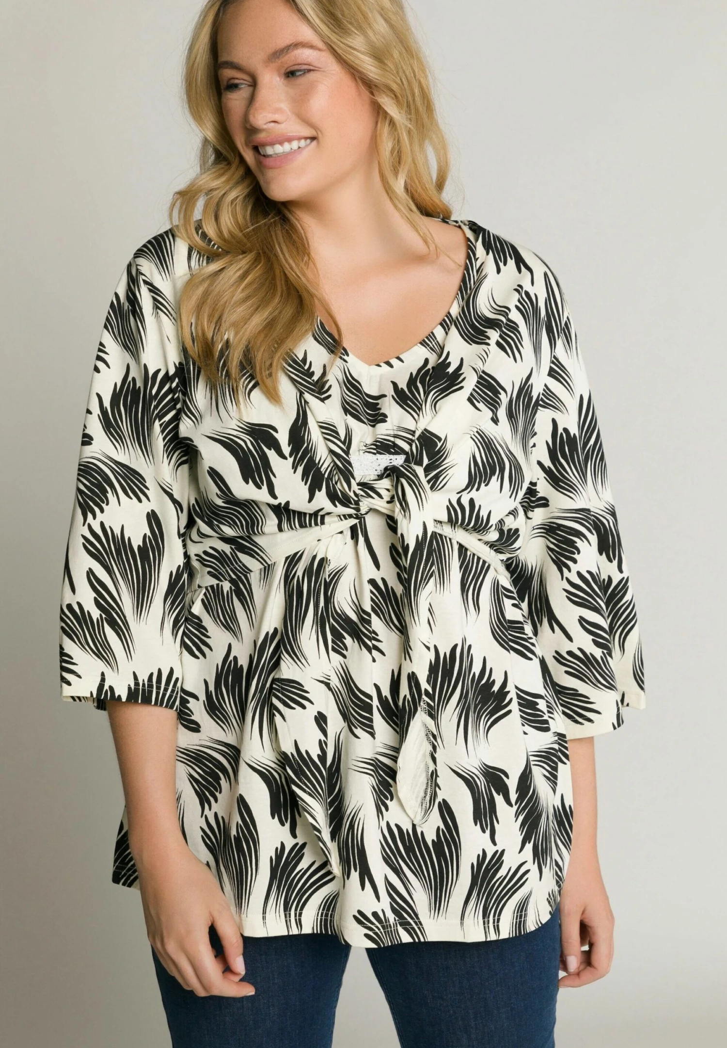 Ulla Popken Kurtka Wiosenna - Offwhite 3 Ulla Popken Kurtka Wiosenna - Offwhite