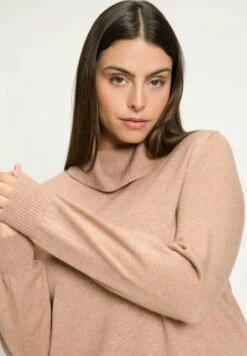 Ulla Popken Sukienka Dzianinowa - Cognaczand -Lindex 51d1834efc30438eb3dcfe9c1132b459