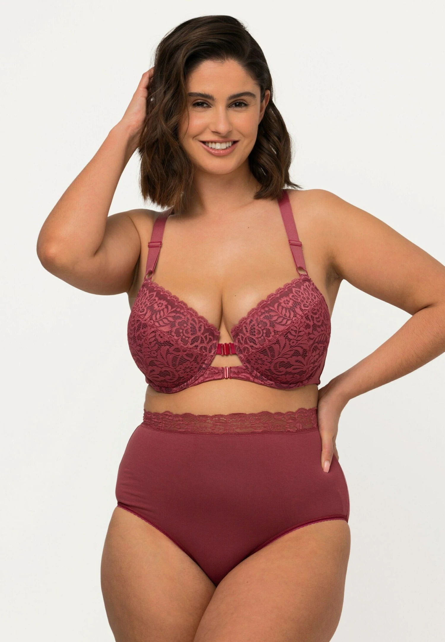 Ulla Popken Biustonosz Z Fiszbiną - Karmijn 3 Ulla Popken Biustonosz Z Fiszbiną - Karmijn