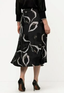 Ulla Popken DOPPELLAGIG TASCHEN - Spódnica Trapezowa - Schwarz -Lindex 54786226074044e7bc6c2d6d5a01b548