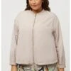 Ulla Popken SHIMMER DETAIL LAYERED - Kurtka Bomber - Sand 2 Ulla Popken SHIMMER DETAIL LAYERED - Kurtka Bomber - Sand -Lindex 5517213518df4d24a01c49181a2602cd