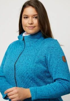 Ulla Popken Krótki Płaszcz - Ozeanblau -Lindex 55e778249e854097936436773527f4db