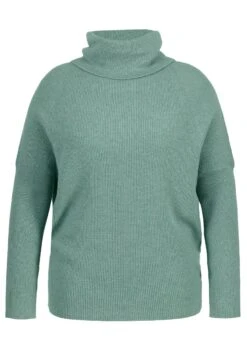 Ulla Popken STEHKRAGEN, FLEDERMAUS-LANGARM - Sweter - Mint -Lindex 561a8fa208184acd8e80329b7639e754