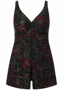 Ulla Popken SHIMMER PRINT SPLIT - Kostium Kąpielowy - Black 11 Ulla Popken SHIMMER PRINT SPLIT - Kostium Kąpielowy - Black -Lindex 569ebf99f61b42aba96fdabdf8ce3584