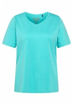 Ulla Popken T-shirt Basic - Türkis -Lindex 5912e8203df84ad89032d70ac5cde220