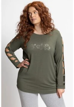 Ulla Popken LANGARM - Bluzka Z Długim Rękawem - Lodengrün