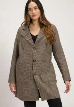 Ulla Popken Krótki Płaszcz - Kastanjebruin -Lindex 5a578bc882c1403b926acb13b427f224