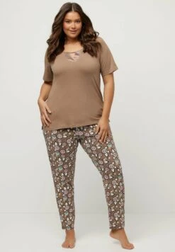 Ulla Popken Piżama - Taupe -Lindex 5a9927aa56e5470dbaa3ad85dce3858d