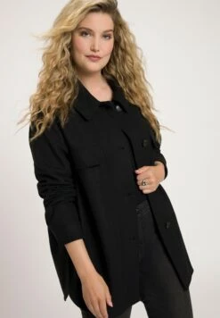 Ulla Popken Klasyczny Płaszcz - Noir -Lindex 5b7f99e707284d9ea9735a45176c662c