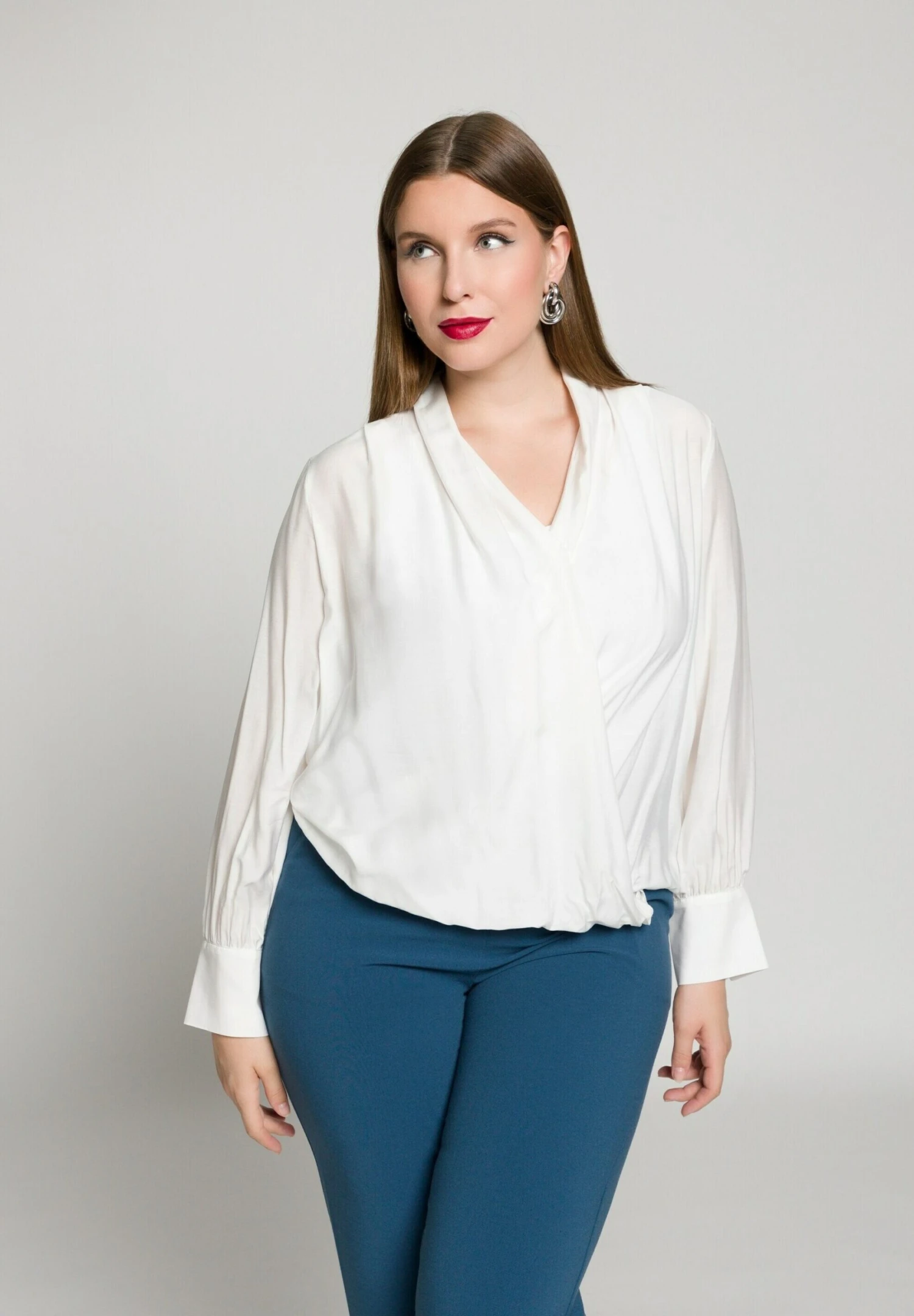 Ulla Popken Bluzka - Off White 3 Ulla Popken Bluzka - Off White