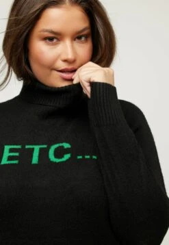 Ulla Popken Sweter - Black -Lindex 5ce149ae35324cc2be41e1b9f108bf83