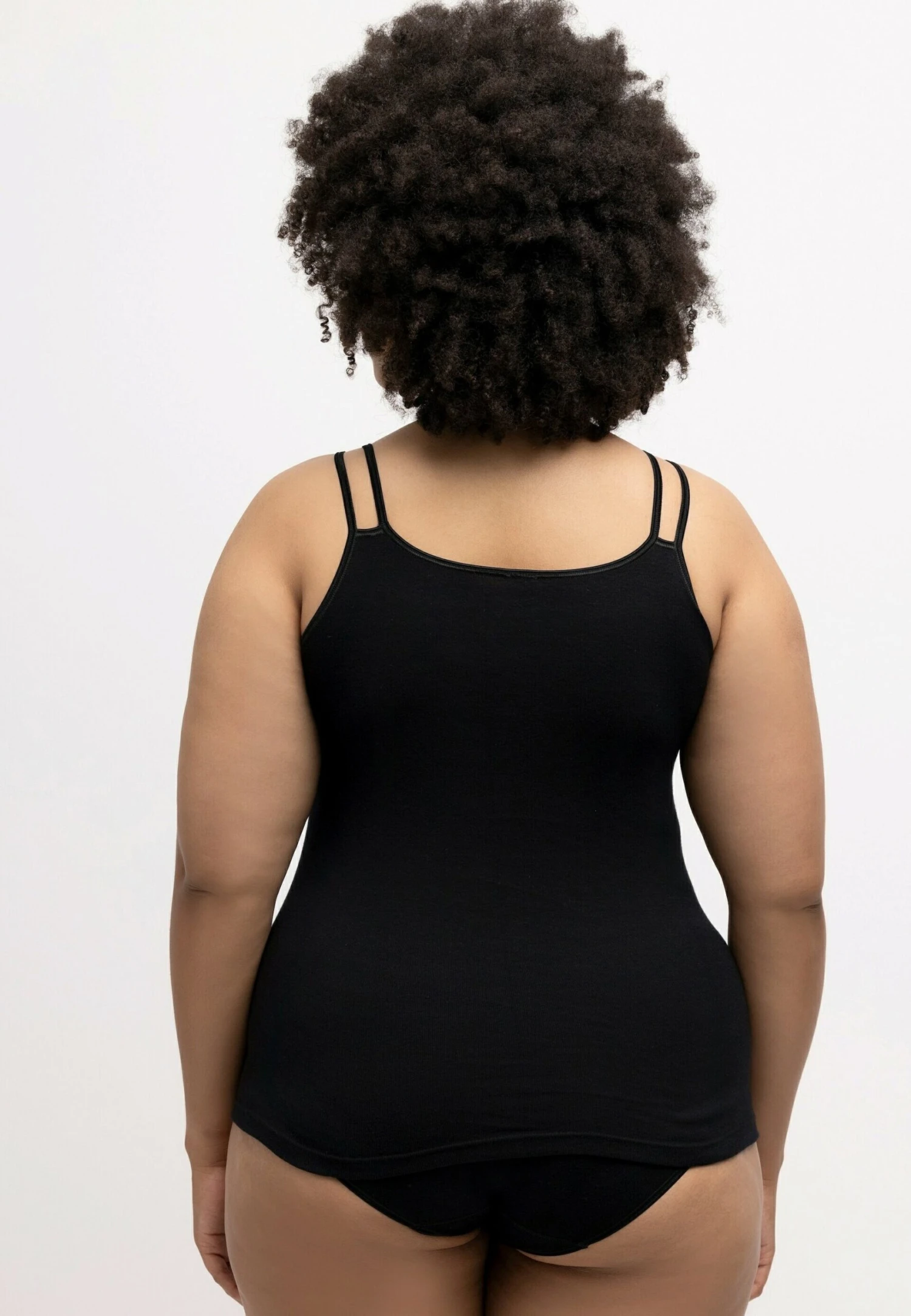 Ulla Popken SPAGHETTITRÄGER OHNE SEITENNÄHTE, DOPPELTE TRÄGER - Podkoszulki - Schwarz 4 Ulla Popken SPAGHETTITRÄGER OHNE SEITENNÄHTE, DOPPELTE TRÄGER - Podkoszulki - Schwarz - obrazek 2