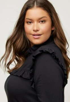 Ulla Popken Bluzka - Black -Lindex 61c033c5bb134ead954fdb684f39a53d