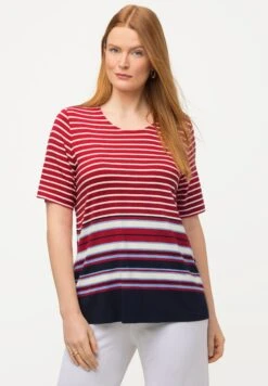 Ulla Popken T-shirt Z Nadrukiem - Rouge/pavot