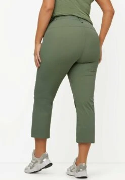 Ulla Popken FUNCTIONAL STRETCH CROP - Spodnie Materiałowe - Menthe Verte -Lindex 6354b73012644df3a158afc7add6cb63
