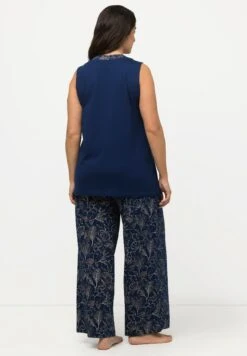 Ulla Popken SET SCHELPEN V-HALS WIJDE PIJPEN MOUWLOOS - Piżama - Inkt -Lindex 63840b1763014fbd9953888cafaa19a9