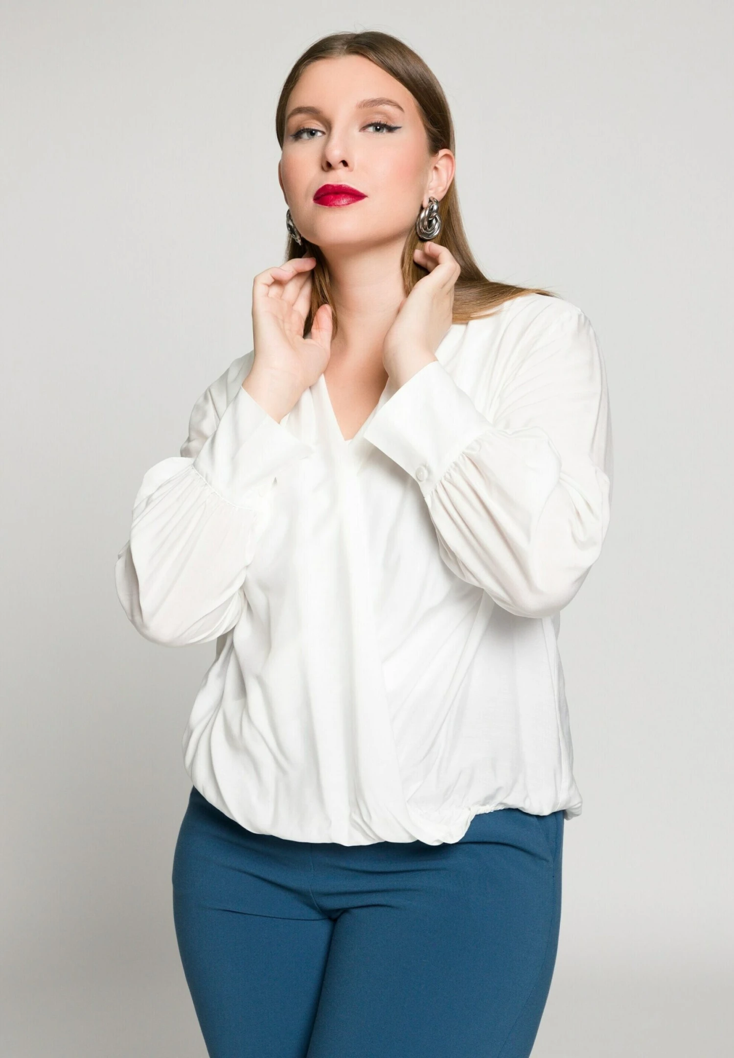 Ulla Popken Bluzka - Off White 5 Ulla Popken Bluzka - Off White - obrazek 3