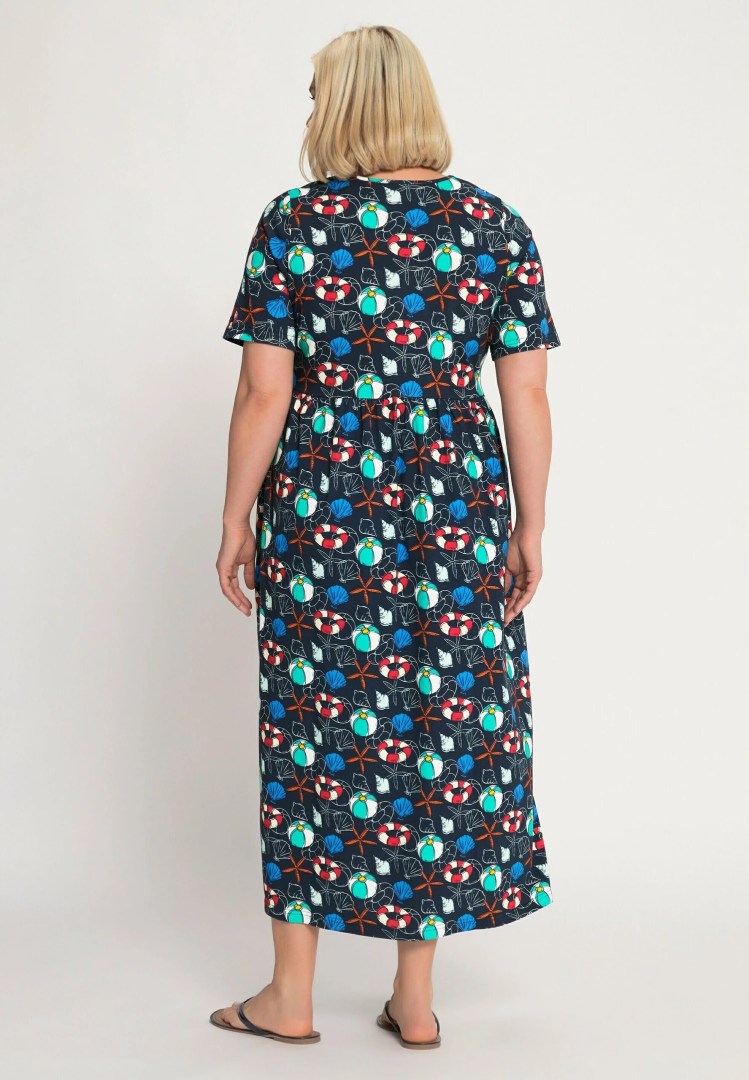 Ulla Popken Sukienka Z Dżerseju - Navy Multi 5 Ulla Popken Sukienka Z Dżerseju - Navy Multi - obrazek 3