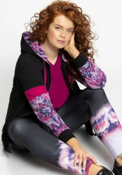 Ulla Popken Bluza Rozpinana - Zwart -Lindex 64e73c9068d04863bf29aa4478e66770