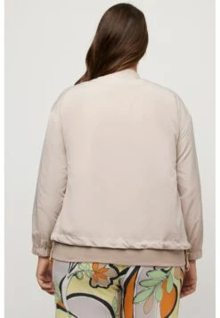Ulla Popken SHIMMER DETAIL LAYERED - Kurtka Bomber - Sand -Lindex 652ce3cb827e42189a0b329e329baaa0