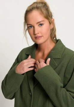 Ulla Popken Klasyczny Płaszcz - Pond Green -Lindex 66ab046f21eb487abb4eb656b8b54b3d