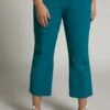 Ulla Popken FUNCTIONAL STRETCH CROP - Spodnie Materiałowe - Strong Teal