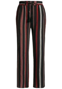 Ulla Popken STREIFEN ELASTIKBUND KORDEL - Spodnie Treningowe - Schwarz -Lindex 689eb5a7a2424bcab94fbb32b3a5609a