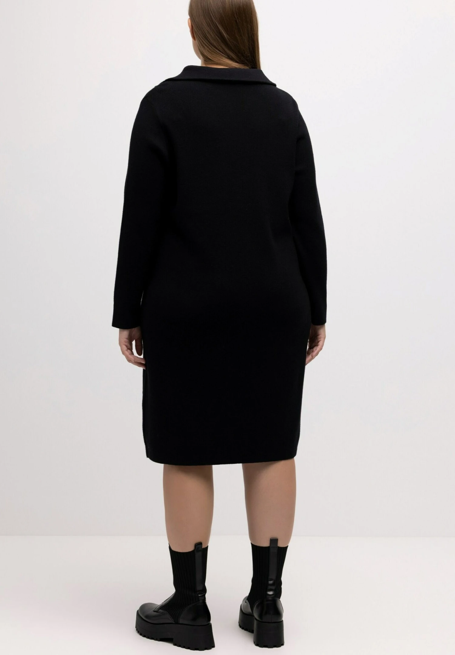 Ulla Popken Sukienka Dzianinowa - Black 5 Ulla Popken Sukienka Dzianinowa - Black - obrazek 3