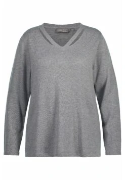 Ulla Popken Sweter - Grau Melange -Lindex 6a1bf3d813a745e2994353c2e7e86c6d