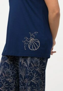 Ulla Popken SET SCHELPEN V-HALS WIJDE PIJPEN MOUWLOOS - Piżama - Inkt -Lindex 6cb91388b96345bda09910033d358826