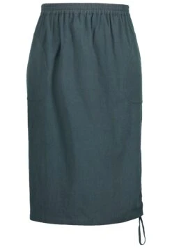 Ulla Popken MIDI TUNNELKOORD ELASTISCHE BAND ZAKKEN - Spódnica Trapezowa - Nachtgrijs -Lindex 6d61c3cdf5074f0a9bbe113cdce59c91