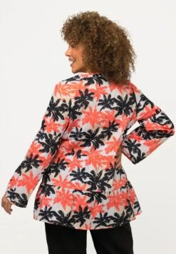 Ulla Popken PALMIERS, LIGNE A, VOLANTS, COL ROND, MANCHES LONGUES - Koszula - Mandarine -Lindex 6e32ab03d72a4b199279195c995c611e